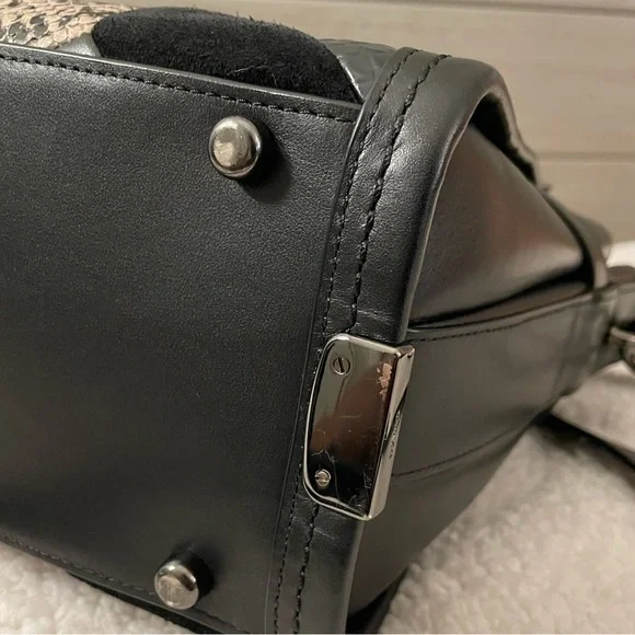 Coach Retail Quilted Exotic Swagger 27 - Rare item in black white and snakeskin - Picture 11 of 13